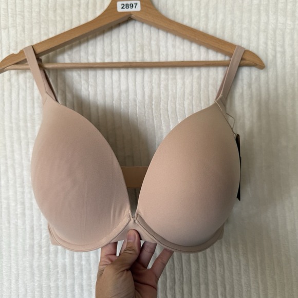 Skims Fits Everybody Push Up Bra In Mica Size 32H NWT - Picture 5 of 7